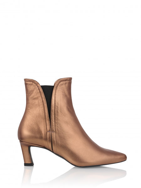 Bronze metallic ankle boots hotsell