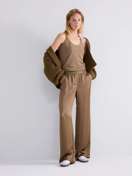 Summum Olive Wide Trousers