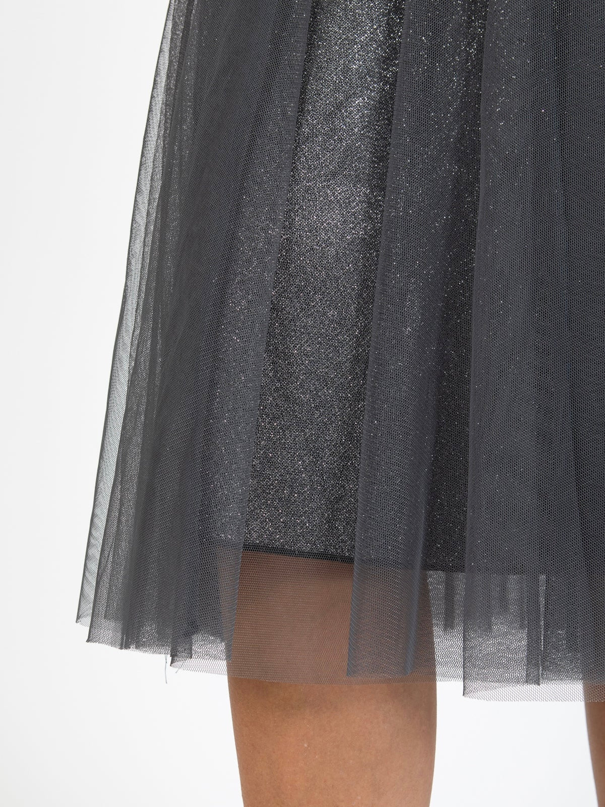 Coster Copenhagen Net Skirt with Glitter Dark Grey/Silver