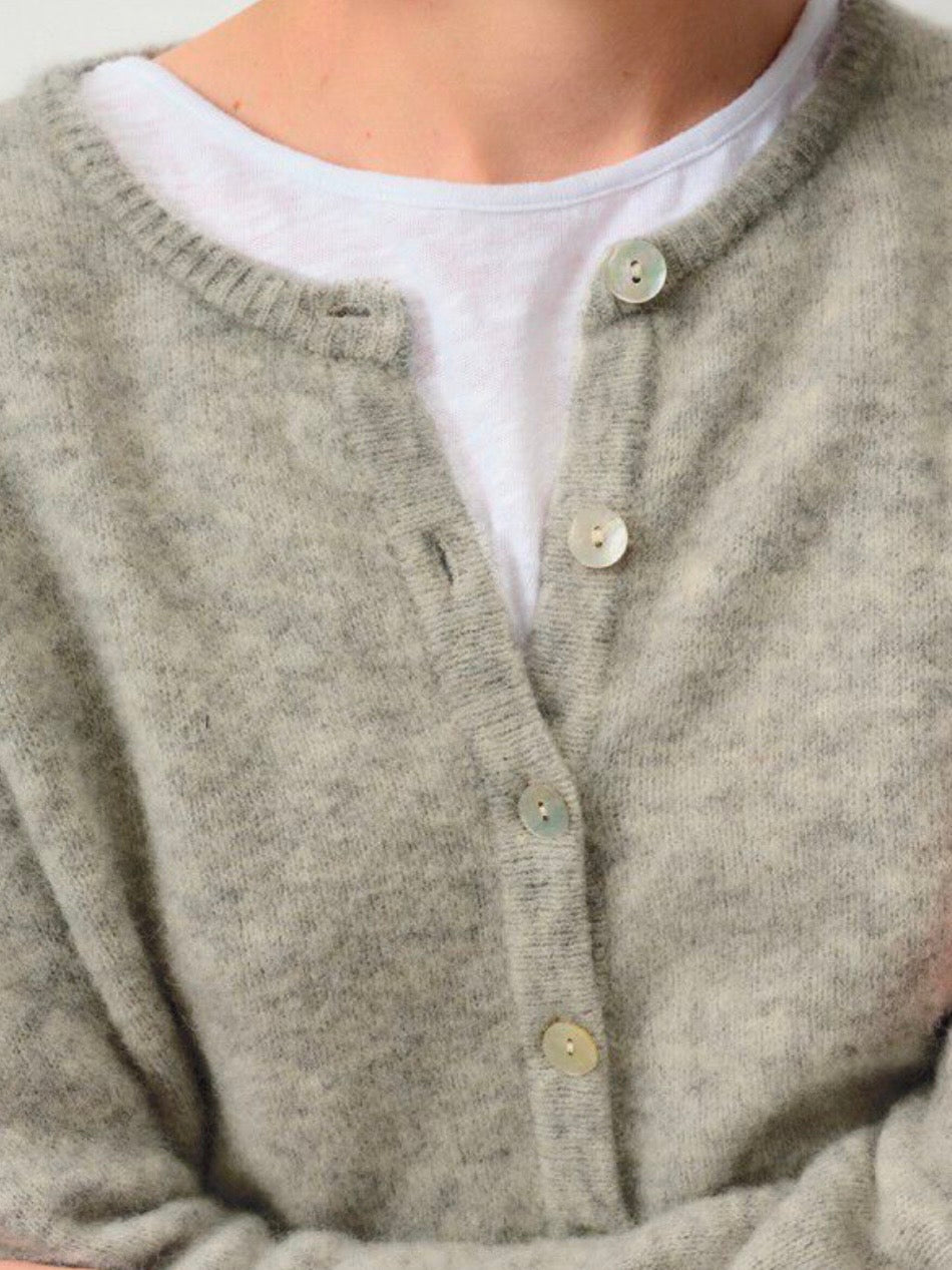 American Vintage Vitow Cardigan Light Grey Melange