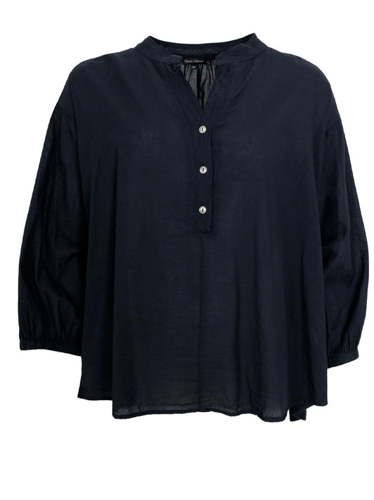 Black Colour Ollie Blouse-Black