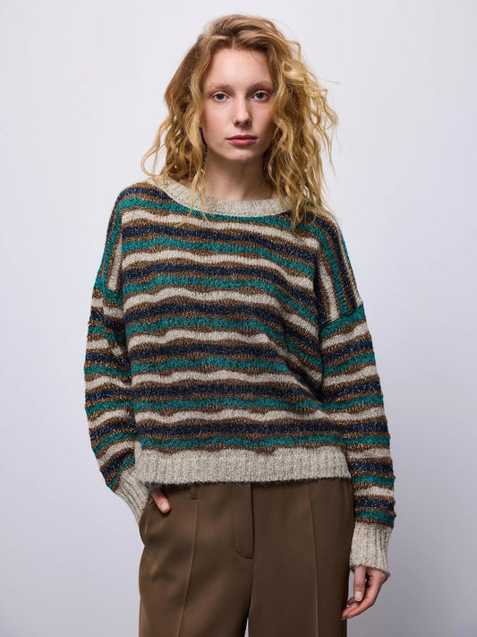 Summum multi coloured alpaca Lurex knit