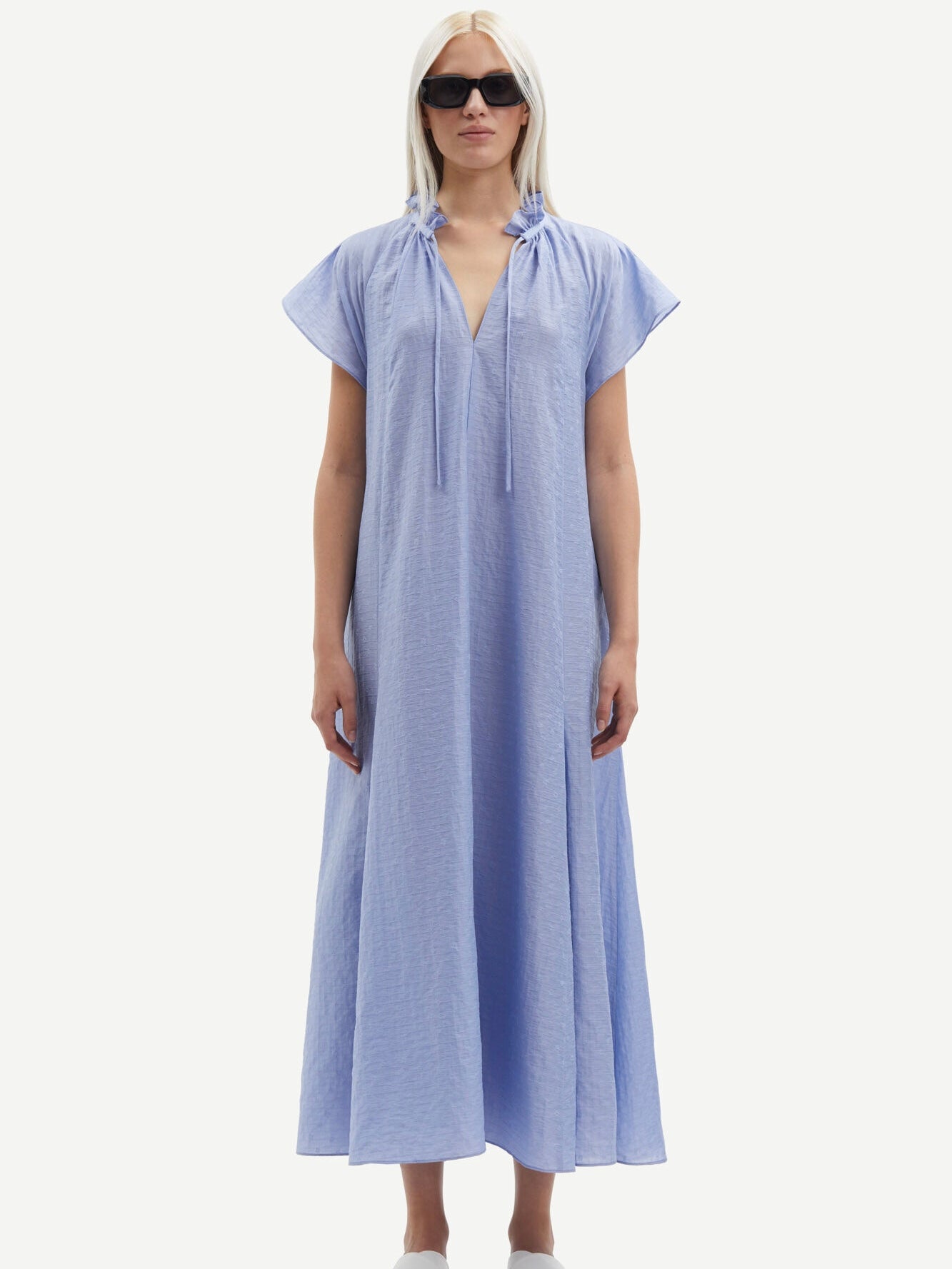 Samsoe Samsoe Sakarookh Long Dress Blue Heron