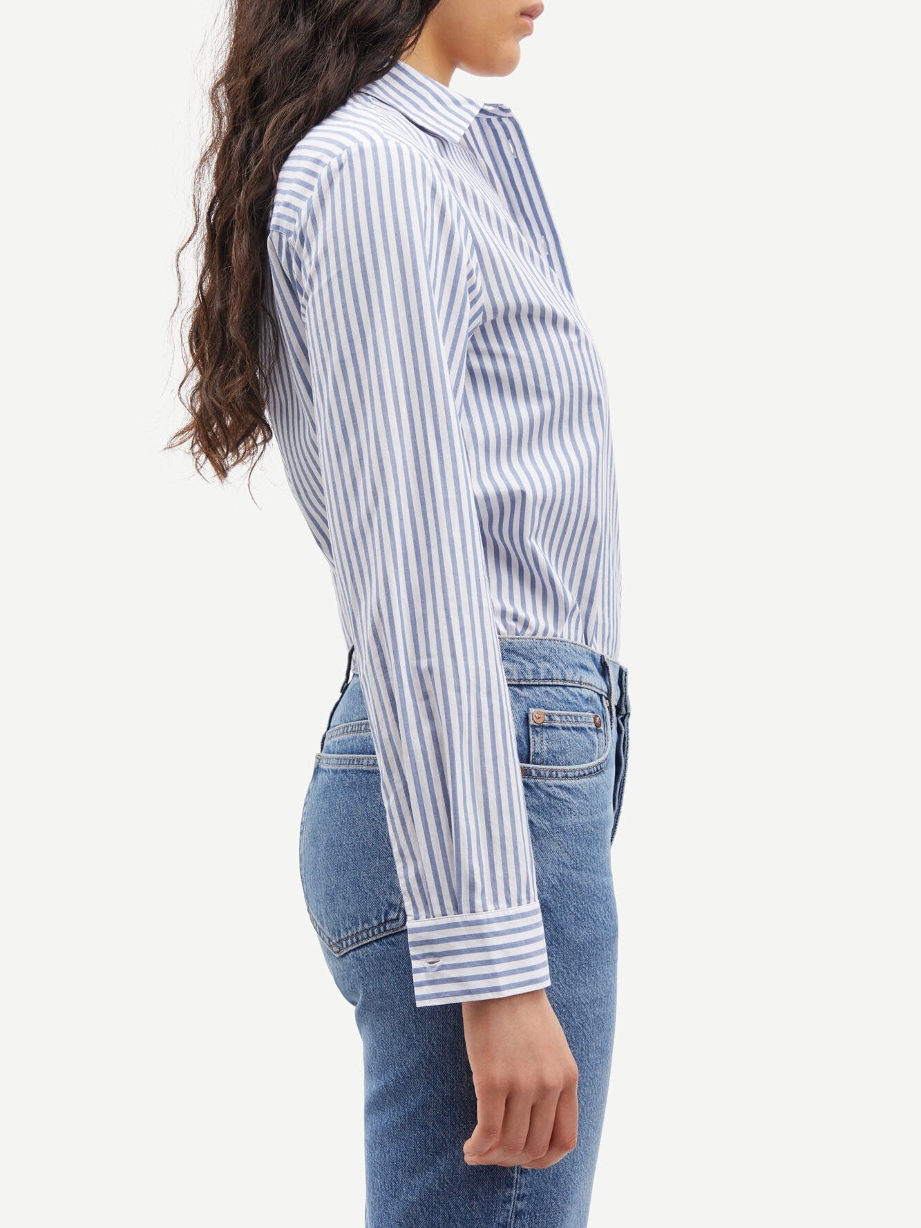 Samsoe Samsoe Samadisoni Shirt Blue White Stripe