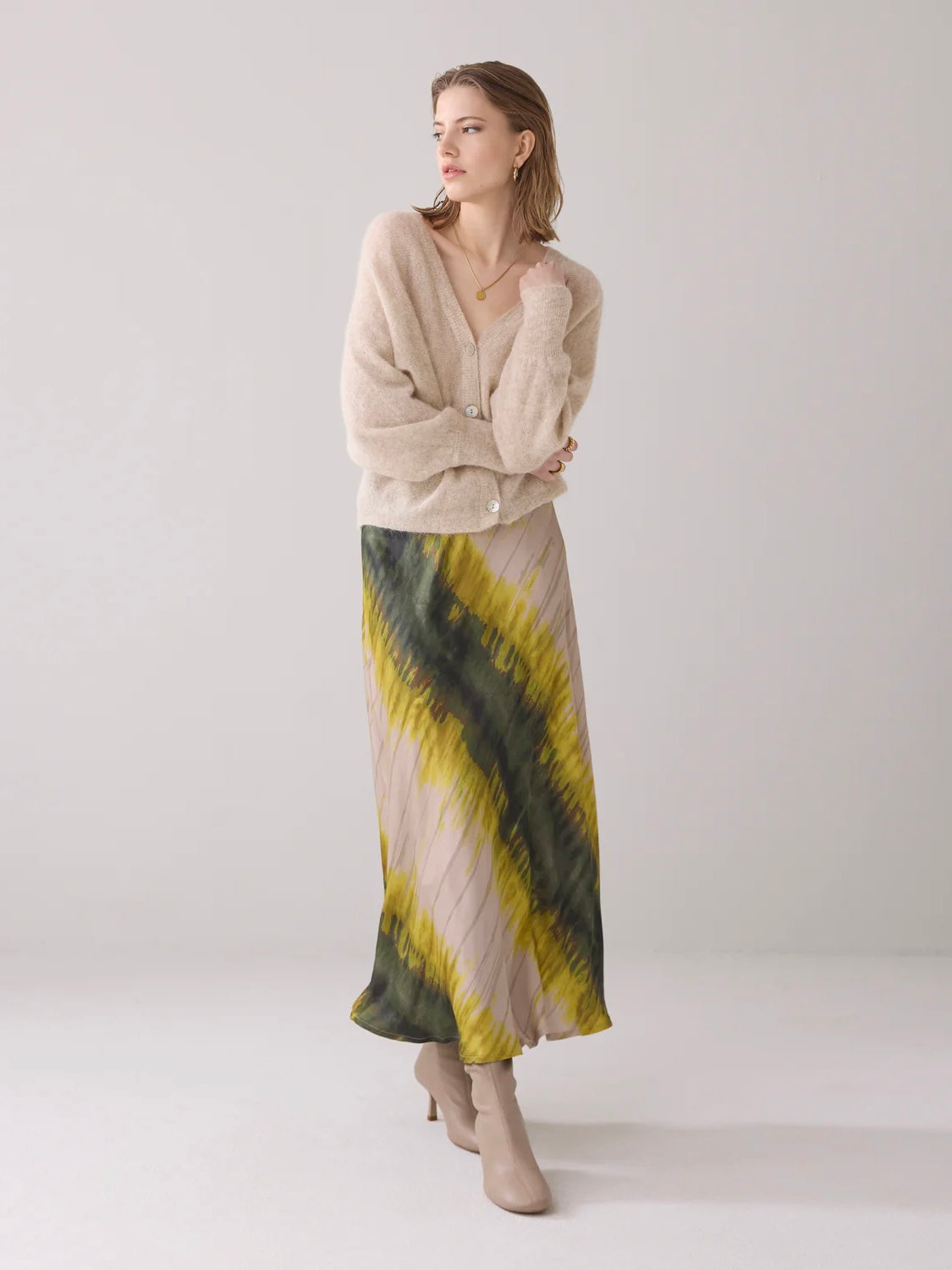 Summum Tie Dye Stripe Skirt