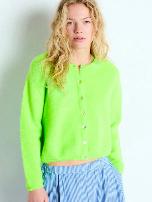 American Vintage Vitow Cardigan Apple Fluro