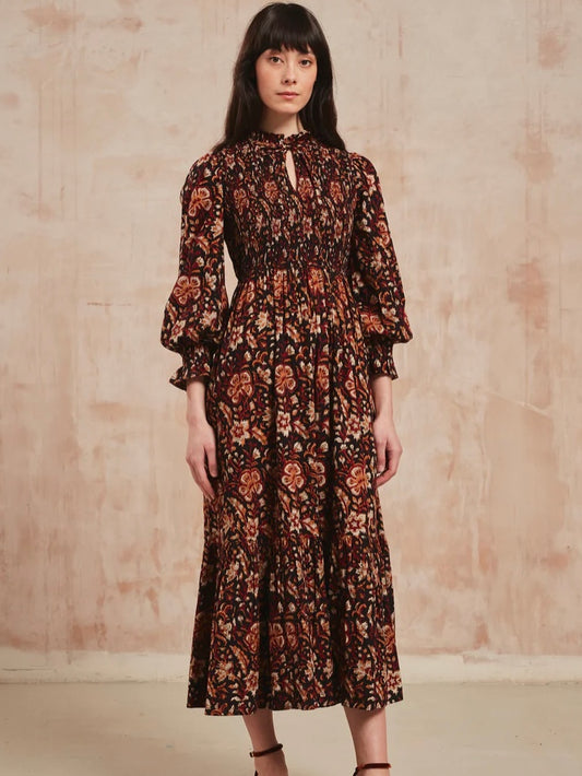 Pink City Prints Tan Jaal Izzy Dress