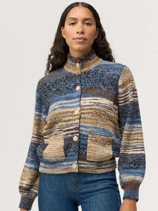 Pieszak Multi coloured Funnel Knit Cardigan