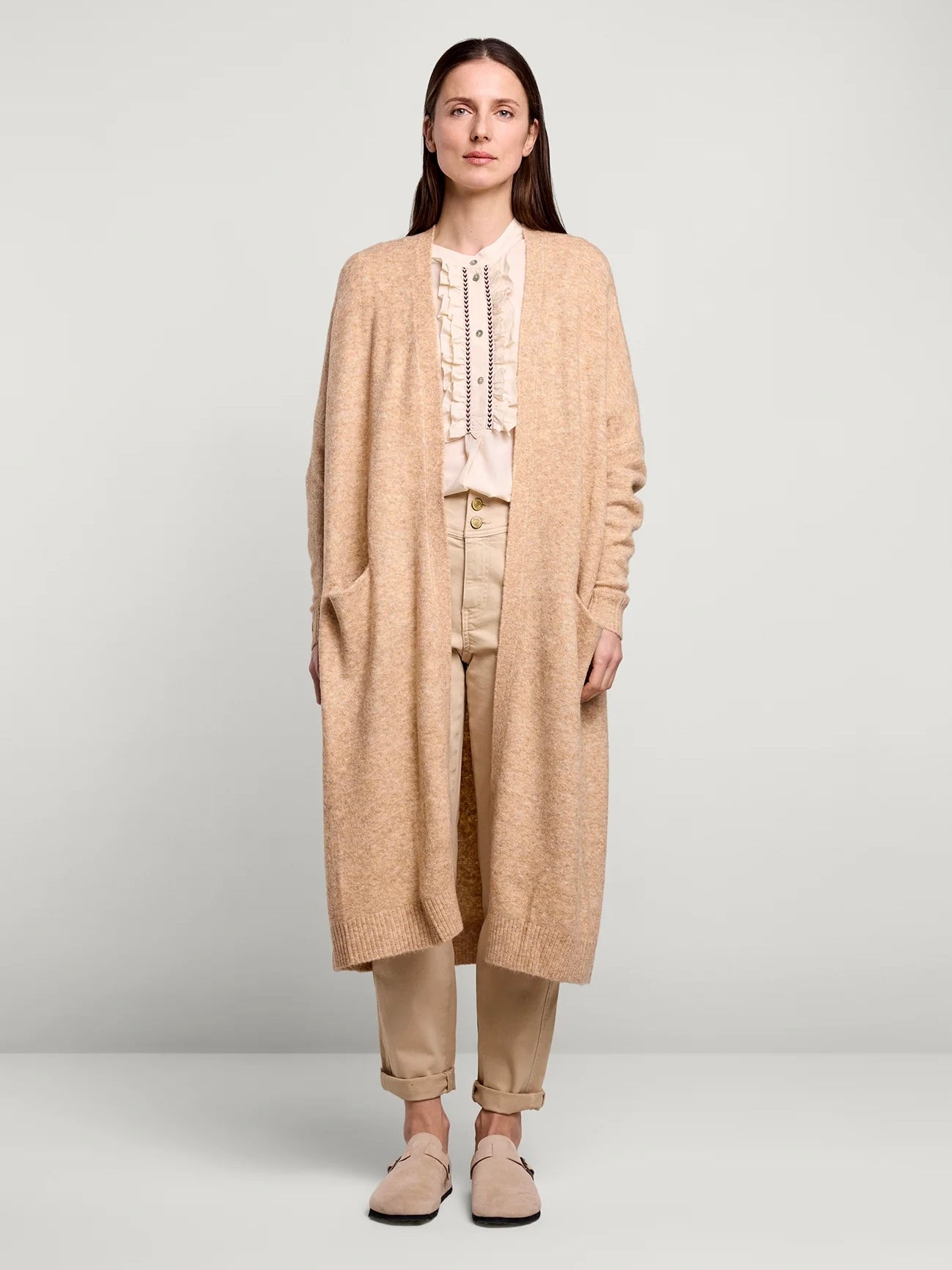 Summum Long Cardigan Latte