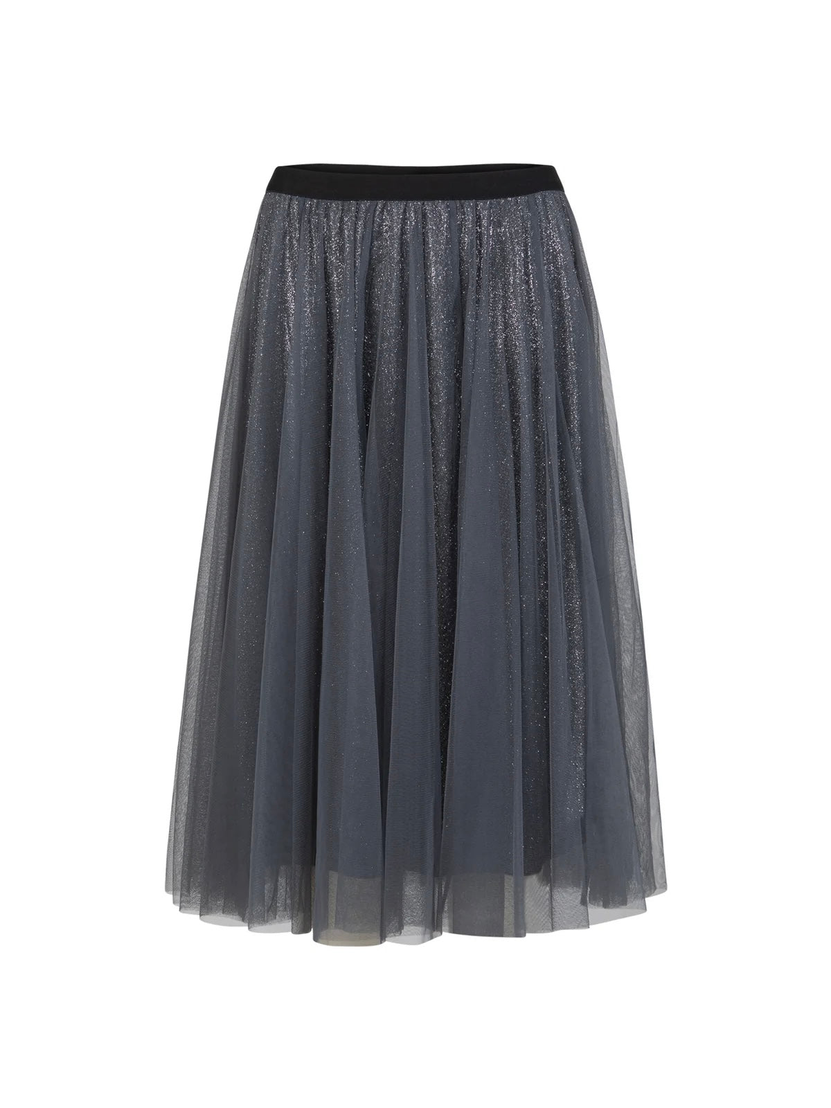 Coster Copenhagen Net Skirt with Glitter Dark Grey/Silver