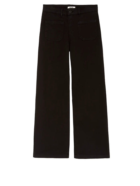 Five Denim Luca Wide Leg Trousers -Black