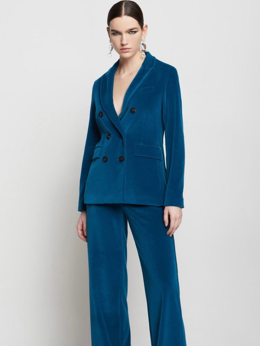 Turquoise velvet outlet suit