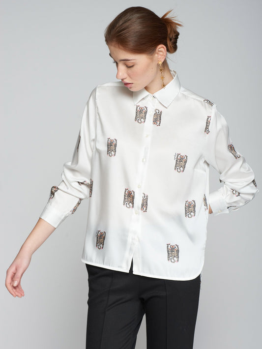 Vilagallo Isabella Shirt Tiger Print