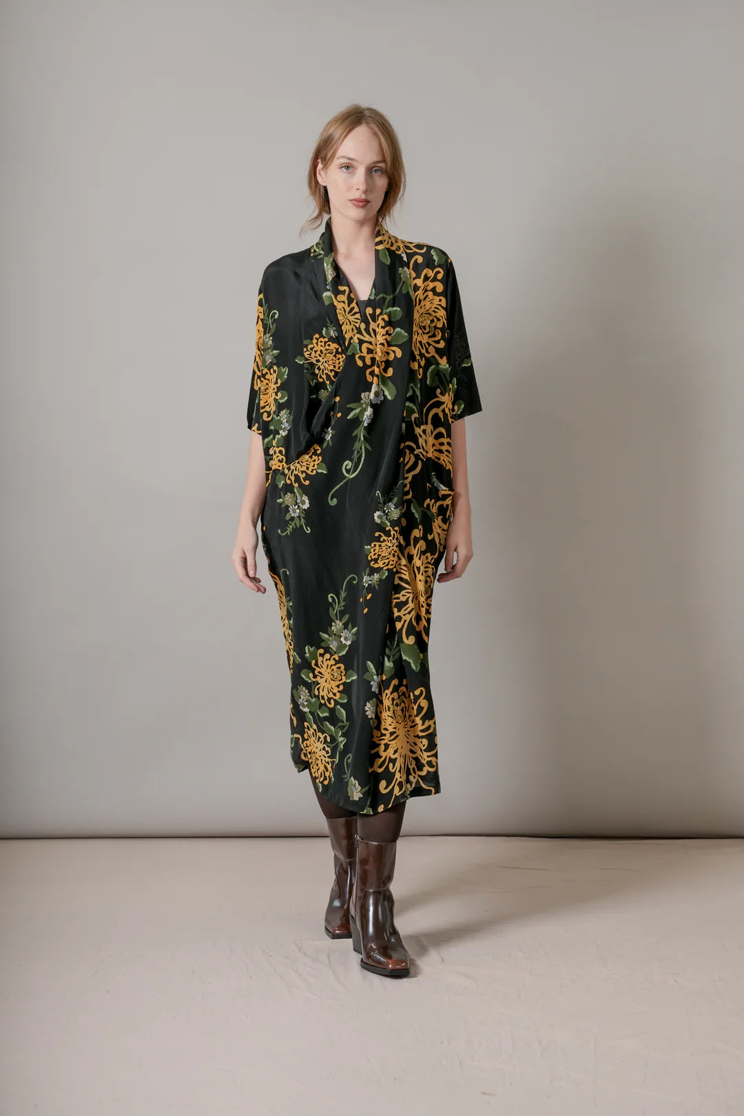 One Hundred Stars Rachel Dress Chrysanthemum Black