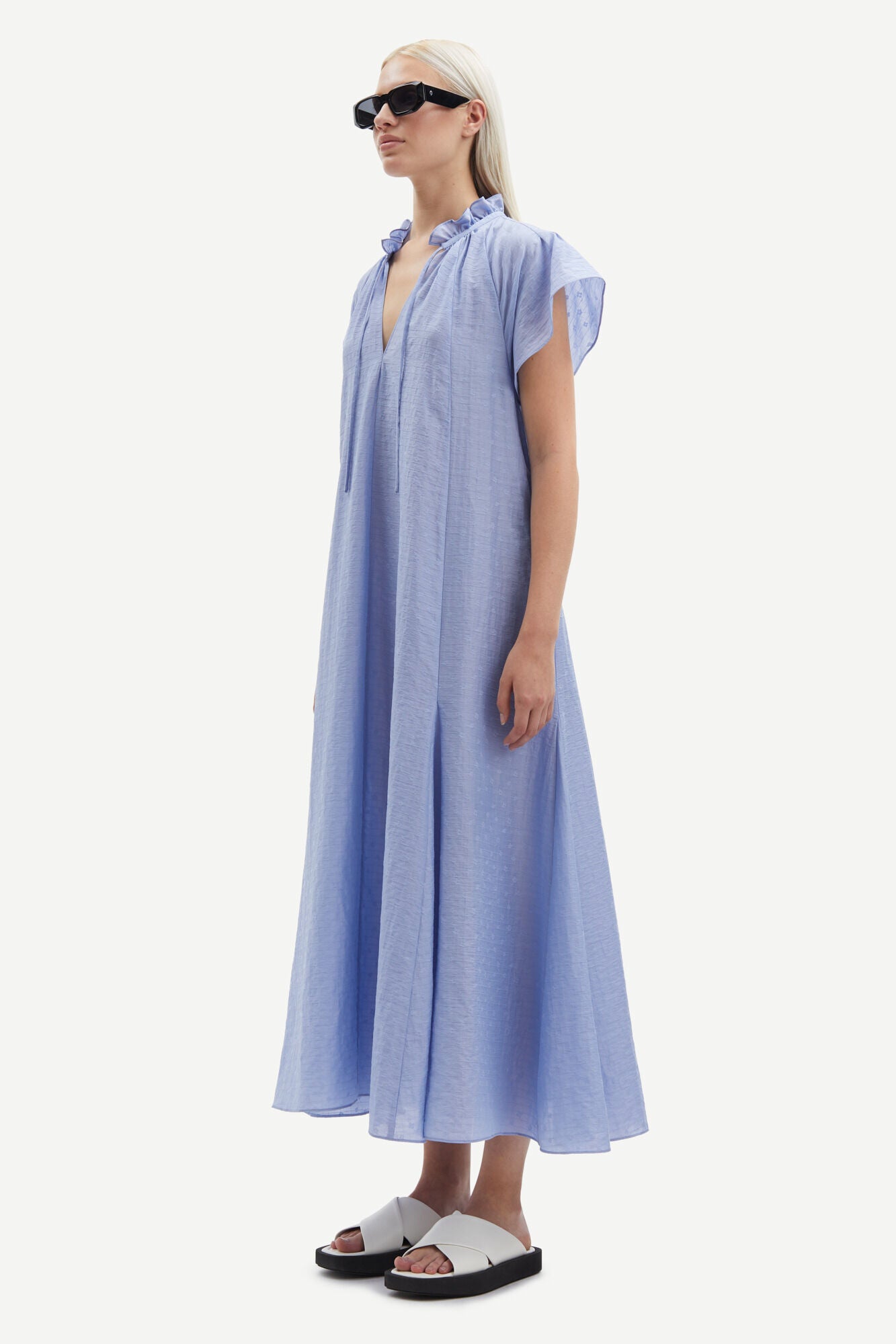 Samsoe Samsoe Sakarookh Long Dress Blue Heron