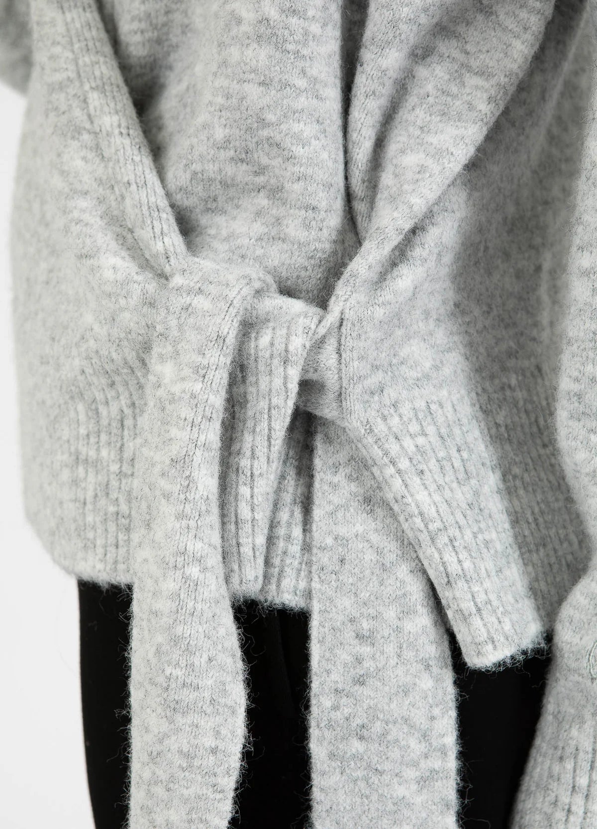 CC Heart Emerie wrap cardigan- light grey melange