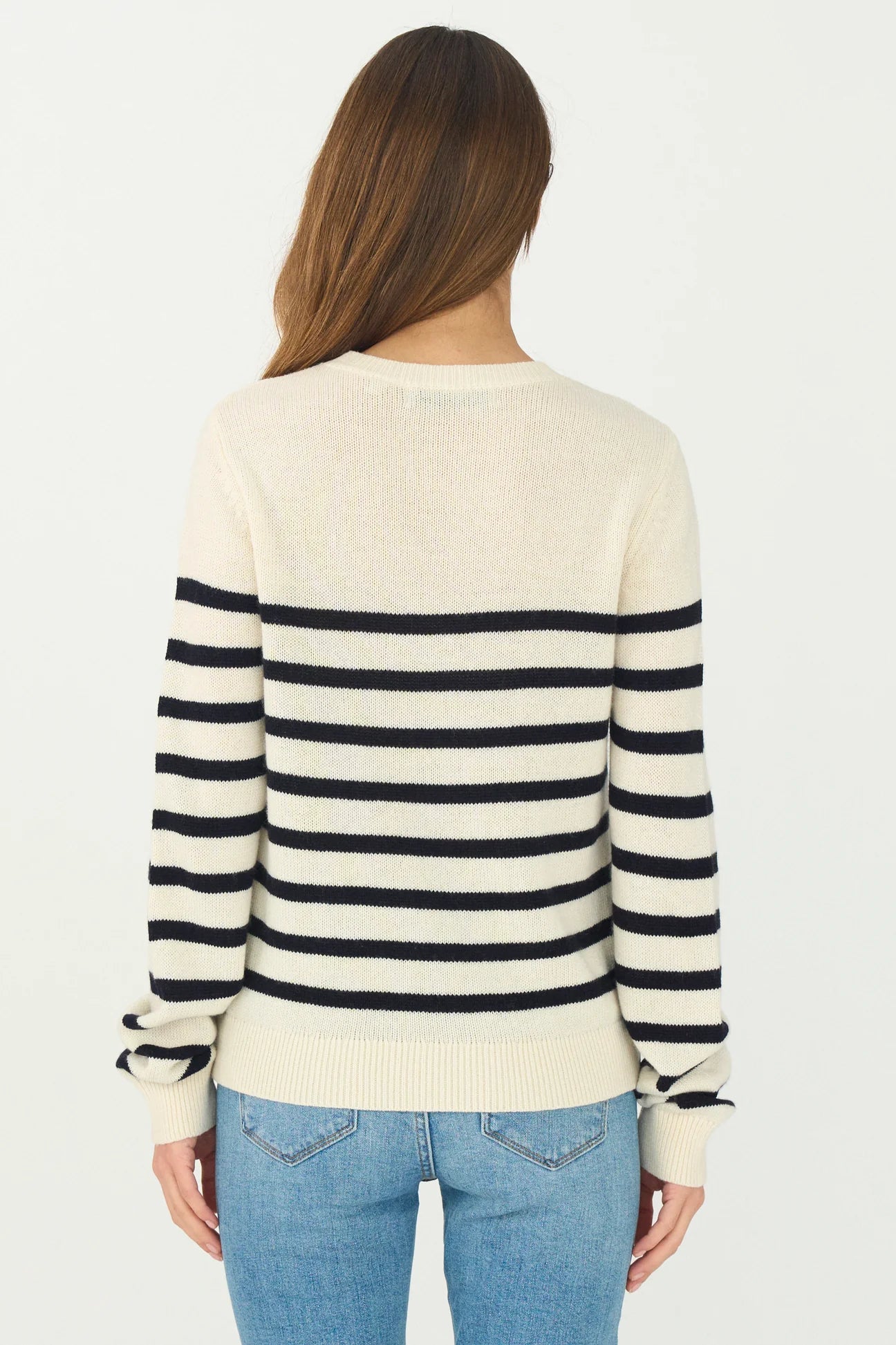 Pieszak Manilla Stripe Knit-White Pearl/Navy