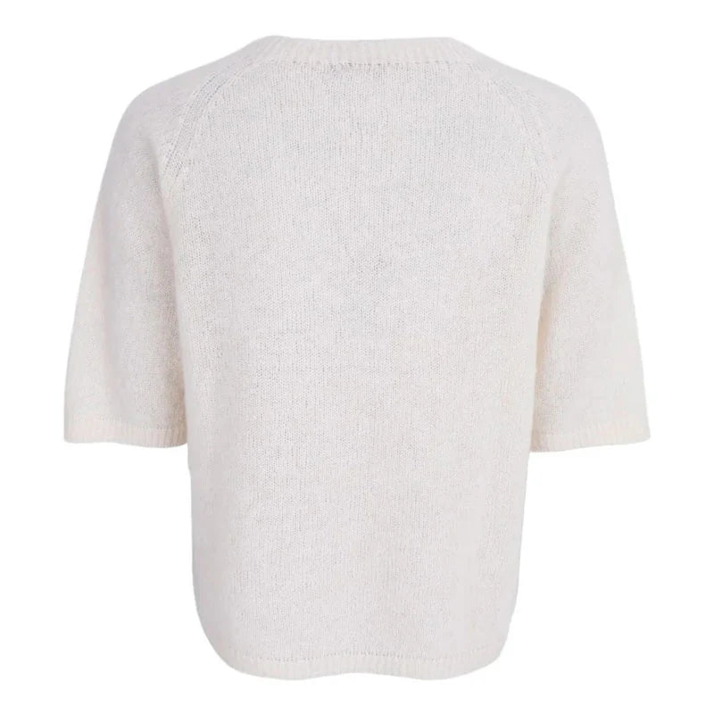 Black Colour Dell Knit Jumper Off White