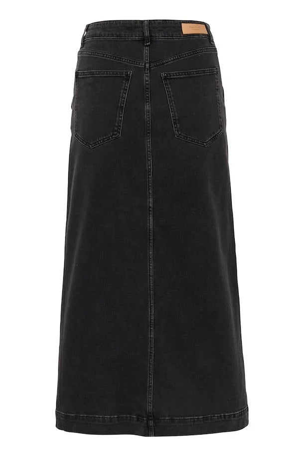 Part Two Washed Black Denim Skirt