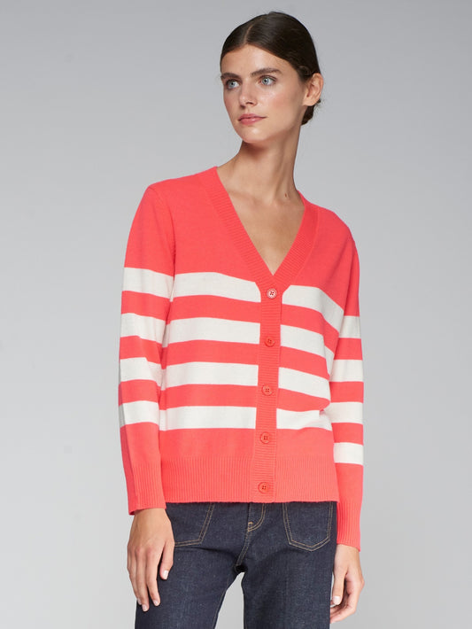 Vilagallo Rayas Cardigan  - Orange