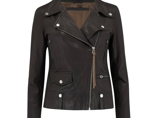 Studio Kin Thin Leather Jacket -Black