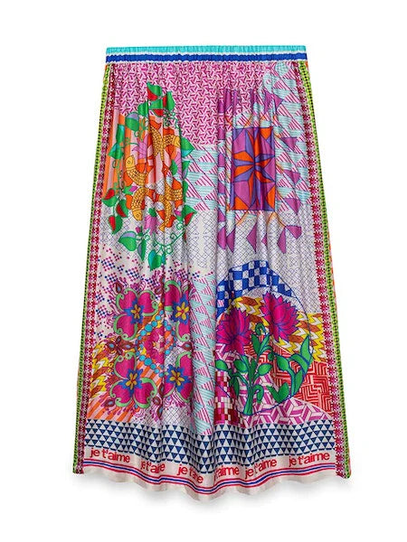 Me369 Elizabeth Midi Skirt -Rangoli