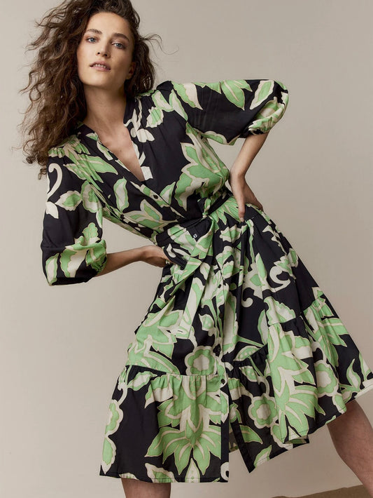 Summum Floral midi dress